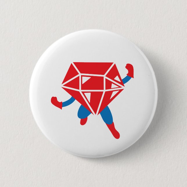Ruby Hero 6 Cm Round Badge (Front)