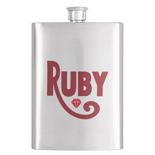 Ruby Hip Flask (Front)
