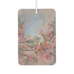 Ruby Kinglet Bird Car Air Freshener