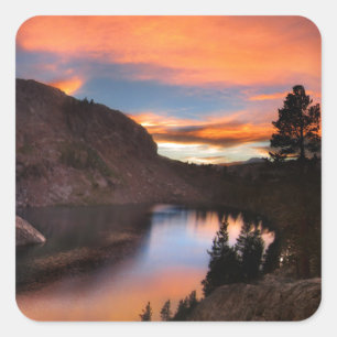 Ruby Lake Sunset - John Muir Trail - Sierra Nevada Square Sticker