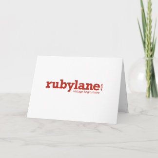 Ruby Lane Thank you Card -  7" x 5"