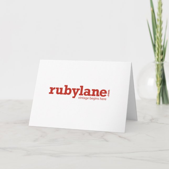 Ruby Lane Thank you Card -  7" x 5" (Front)