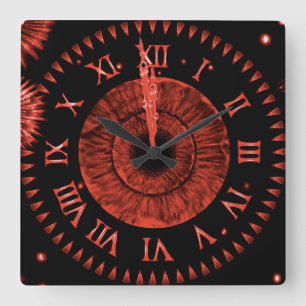 Ruby Midnight Clock