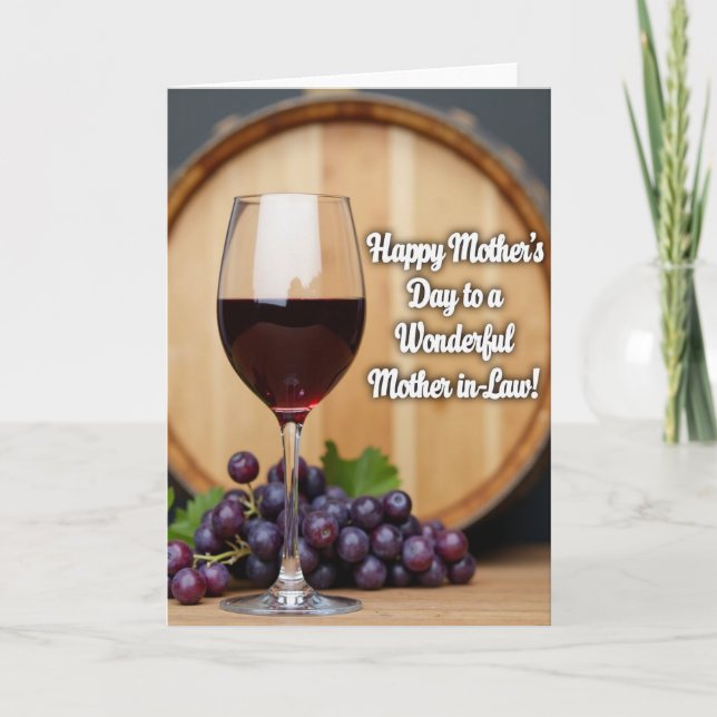 Ruby Mothers Day Wine Card (Front)