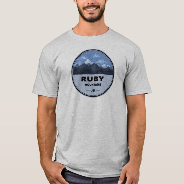 Ruby Mountains Nevada Camping T-Shirt (Front)