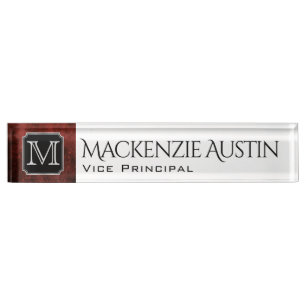 Ruby Office   Custom Scarlet Garnet Crimson Red   Nameplate