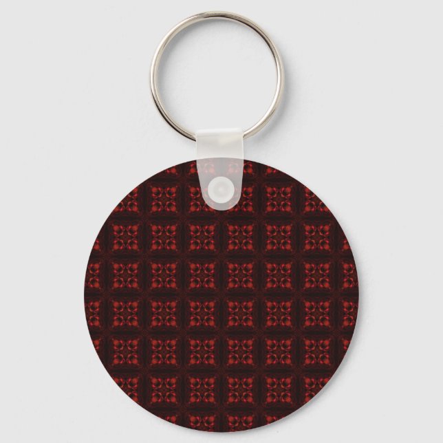 Ruby on black vintage ornament key ring (Front)