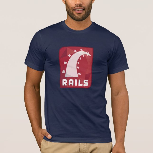 Ruby on Rails T-shirt (Navy) (Front)