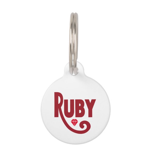 Ruby Pet Tag (Front)