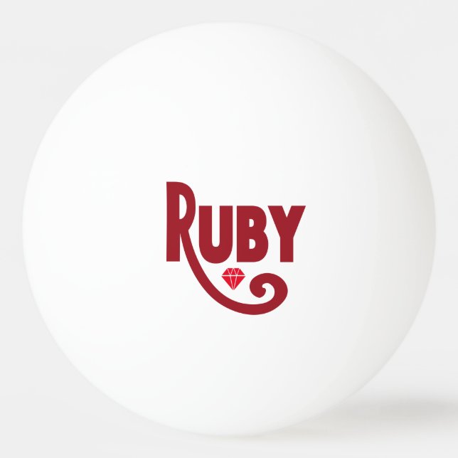 Ruby Ping Pong Ball (Front)