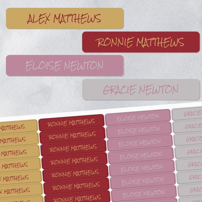 Ruby Pink Colour Coded Penned Name Waterproof (Creator Uploaded)