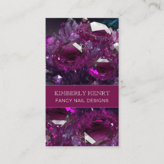 Ruby Radiance Abstract Magenta Hot Pink Crystal Business Card