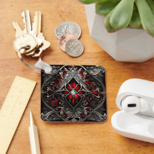 Ruby Radiance Happy Birthday Cancerian Key Ring