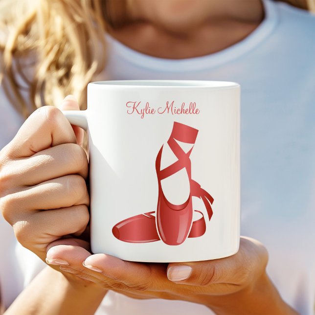 Ruby Red Ballet Slippers w Name Dance Coffee Mug (Creator Uploaded)
