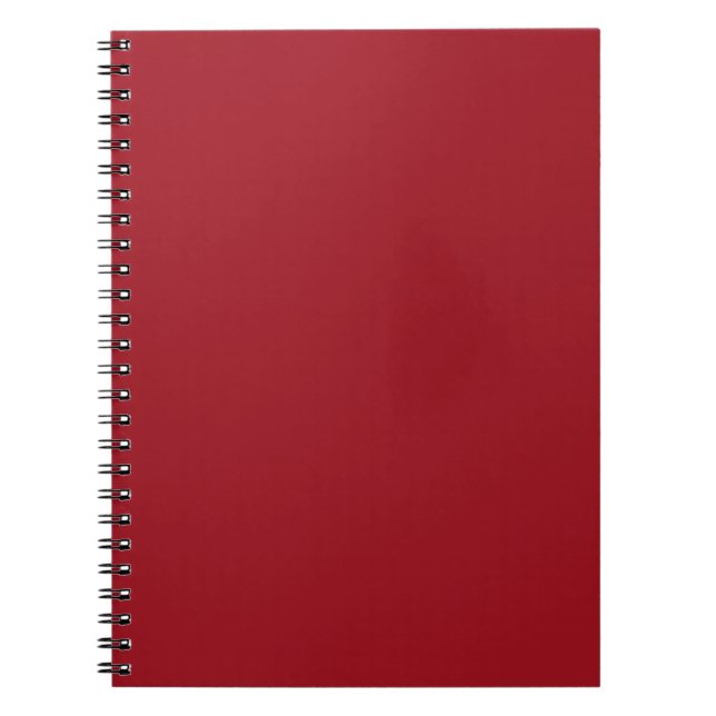 Ruby Red Bold Colour Design Notebook (Front)
