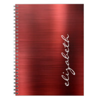 Ruby Red Brushed Metal Signature Script