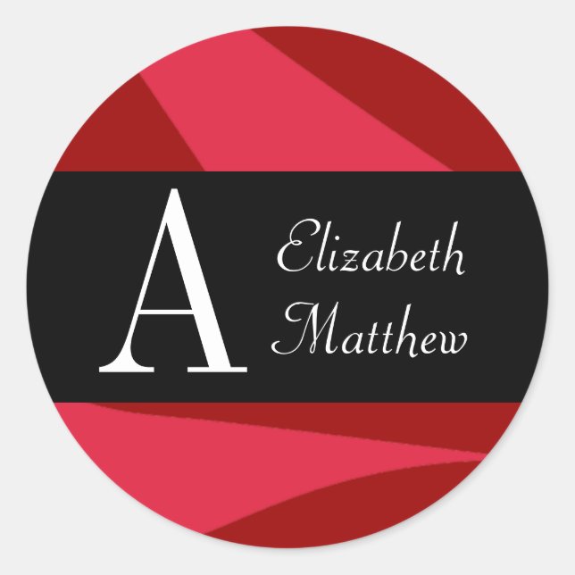 Ruby Red Customise Last and First Name Sticker (Front)