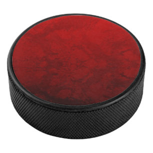 Ruby Red Design Hockey Puck