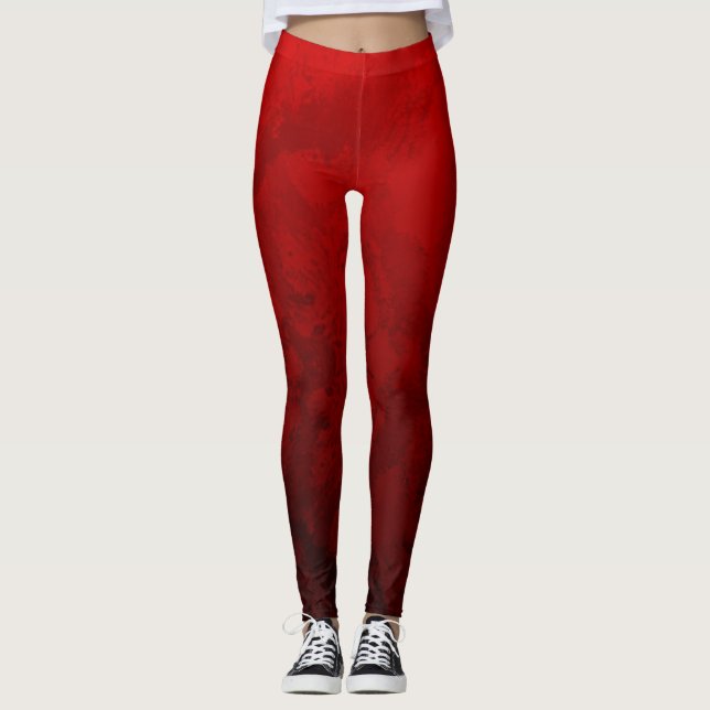 Ruby Red Design Leggings (Front)