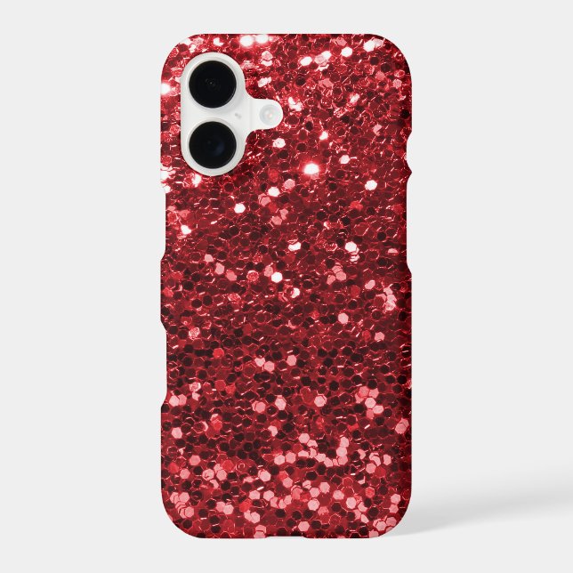 Ruby Red Faux Glitter Sparkle Print (Back)