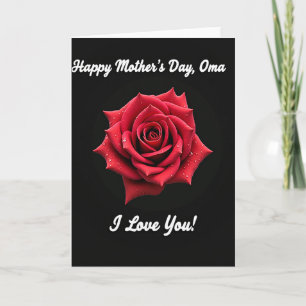 Ruby Red Floral Mother Card