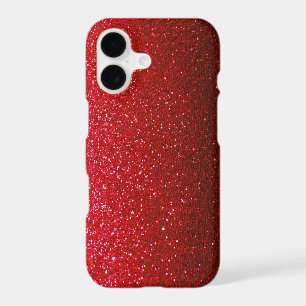 Ruby Red Glitter Ombre Sparkles Modern Girly Glam