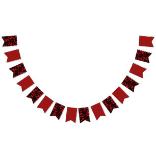 Ruby Red Heart Gems Bunting