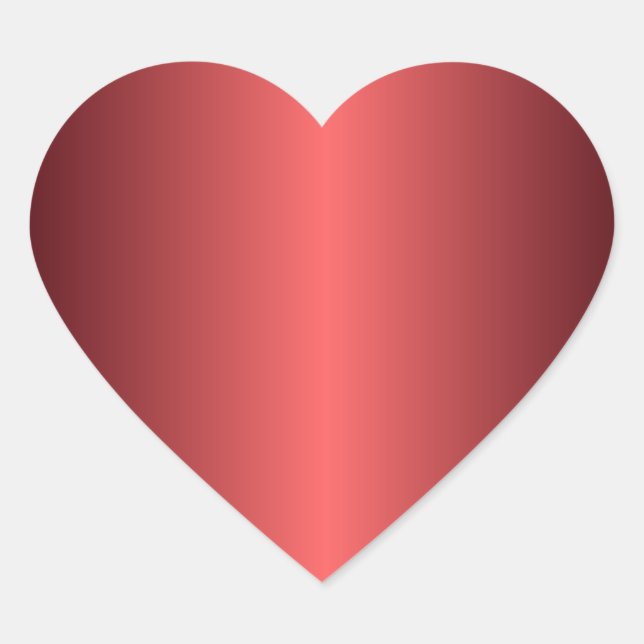 Ruby Red Heart Sticker (Front)