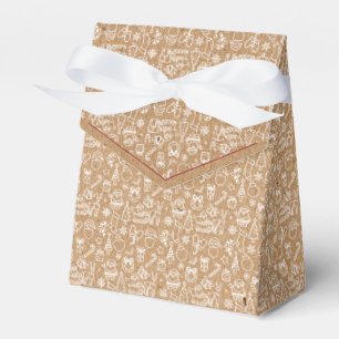 Ruby Red Kraft Christmas Icon Set Holiday Favour Box
