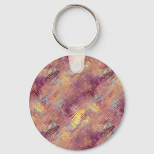 Ruby Red Liquid Pattern Key Ring