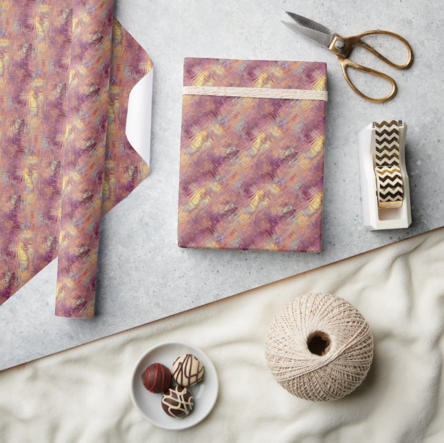Ruby Red Liquid Pattern Wrapping Paper (Crafts)