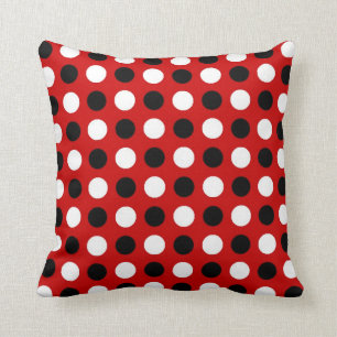 Ruby Red Polka Dots Cushion