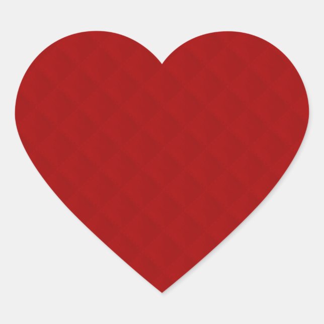 Ruby Red Quilted Leather Heart Sticker (Front)