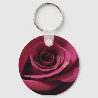 Ruby Red Rose Key Ring