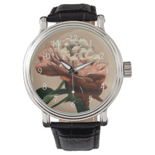 Ruby Red Rose with White Accents Watch