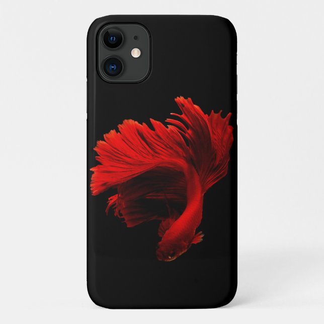 Ruby Red Siamese Fighting Fish Case-Mate iPhone Case (Back)