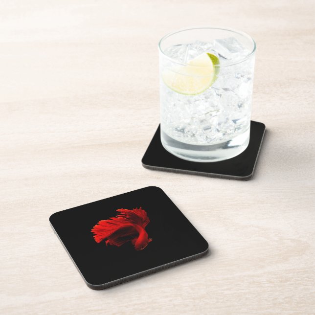 Ruby Red Siamese Fighting Fish Coaster (Right Side)