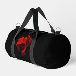 Ruby Red Siamese Fighting Fish Duffle Bag