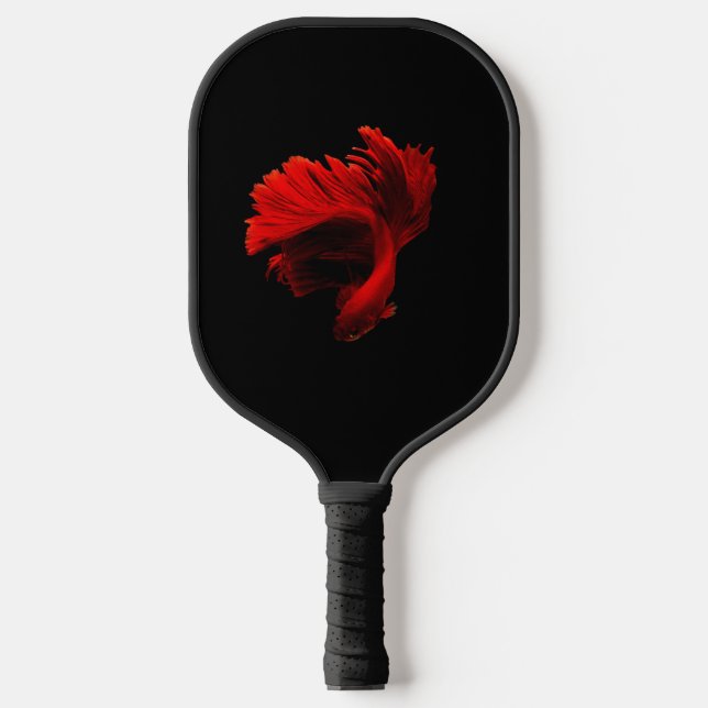 Ruby Red Siamese Fighting Fish Pickleball Paddle (Front)