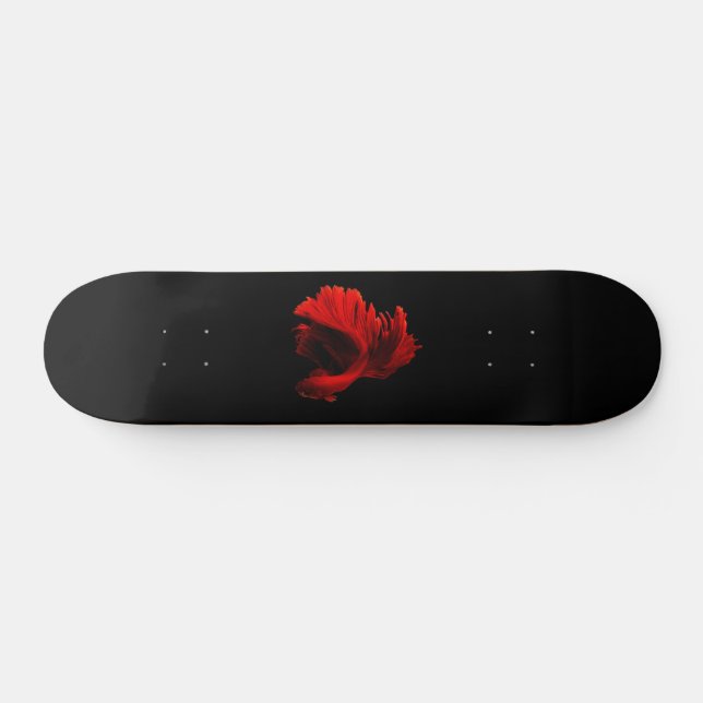 Ruby Red Siamese Fighting Fish Skateboard (Horz)