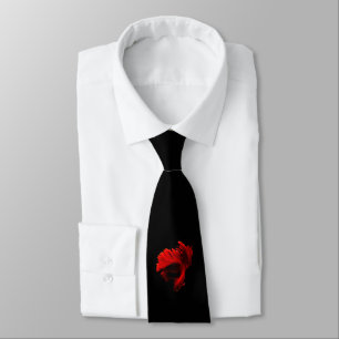 Ruby Red Siamese Fighting Fish Tie