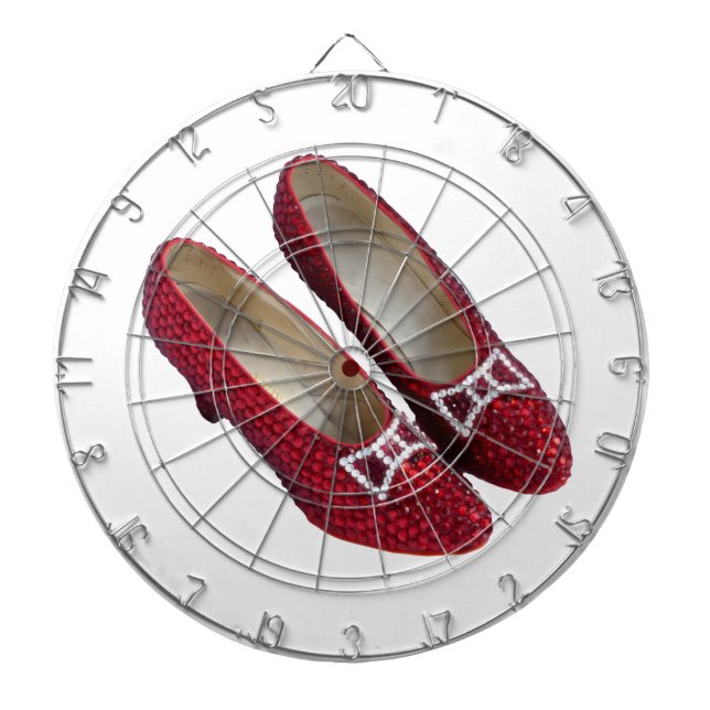 Ruby Red Slippers Shoes Wicked Dart Board (Front)