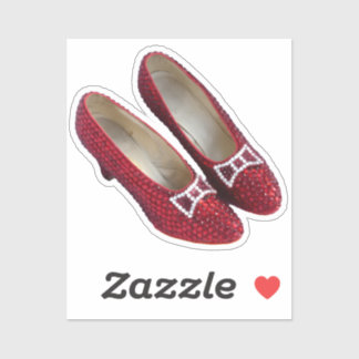 Ruby Red Slippers Shoes Wicked Vinyl Sticker!