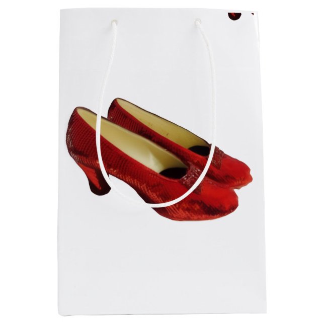 Ruby Red Slippers Shoes Wrapping Tissue Paper Medium Gift Bag (Front)
