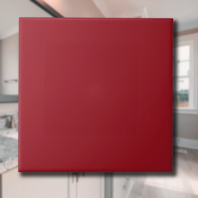 Ruby Red Solid Colour | Classic | Elegant Ceramic Tile (Creator Uploaded)