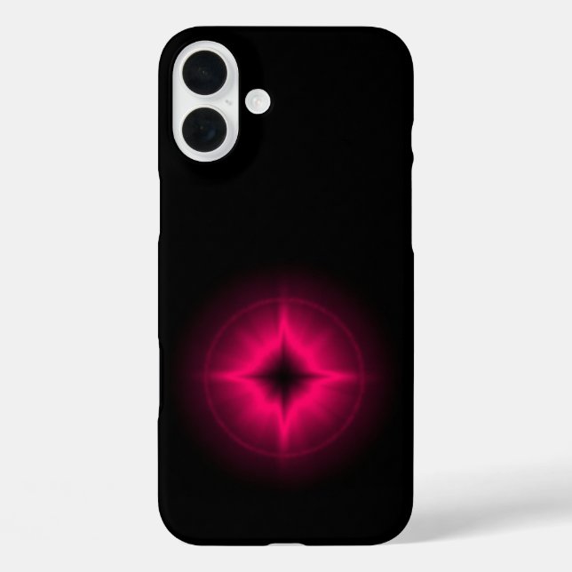 Ruby Red Star on black Case-Mate iPhone Case (Back)