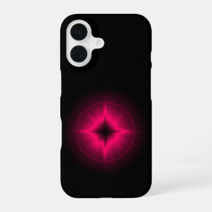 Ruby Red Star on black iPhone 16 Case