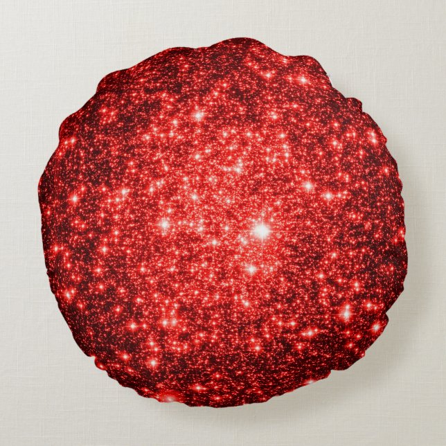 Ruby Red Stars Pillow (Back)