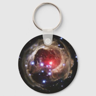 Ruby Red Supergiant Star Dust Key Ring