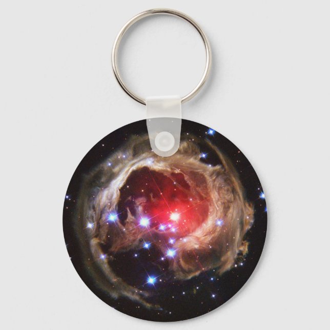 Ruby Red Supergiant Star Dust Key Ring (Front)